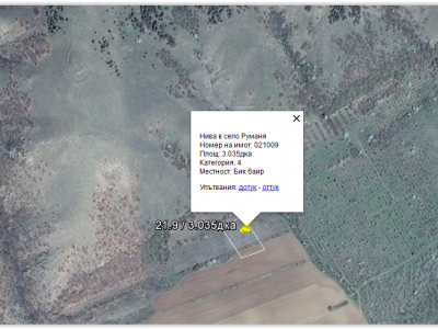 Продава нива в Руманя за пчелин или овощна градина